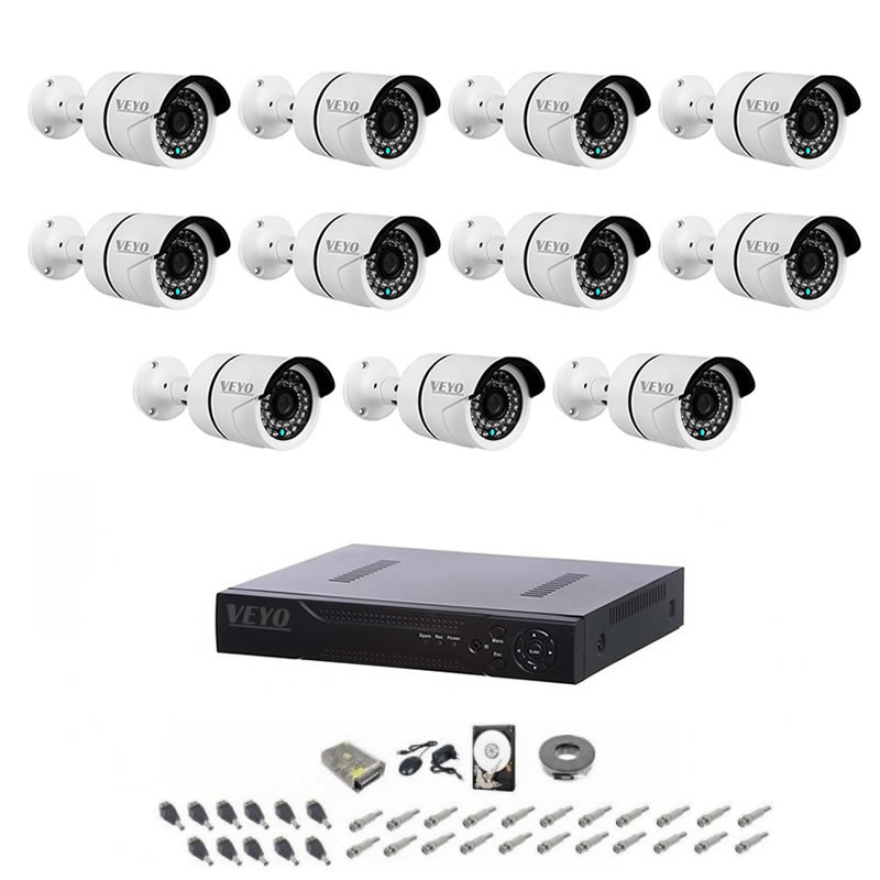Sistem de supraveghere complet 11 camere 1080p, 2mp, ir 30 m